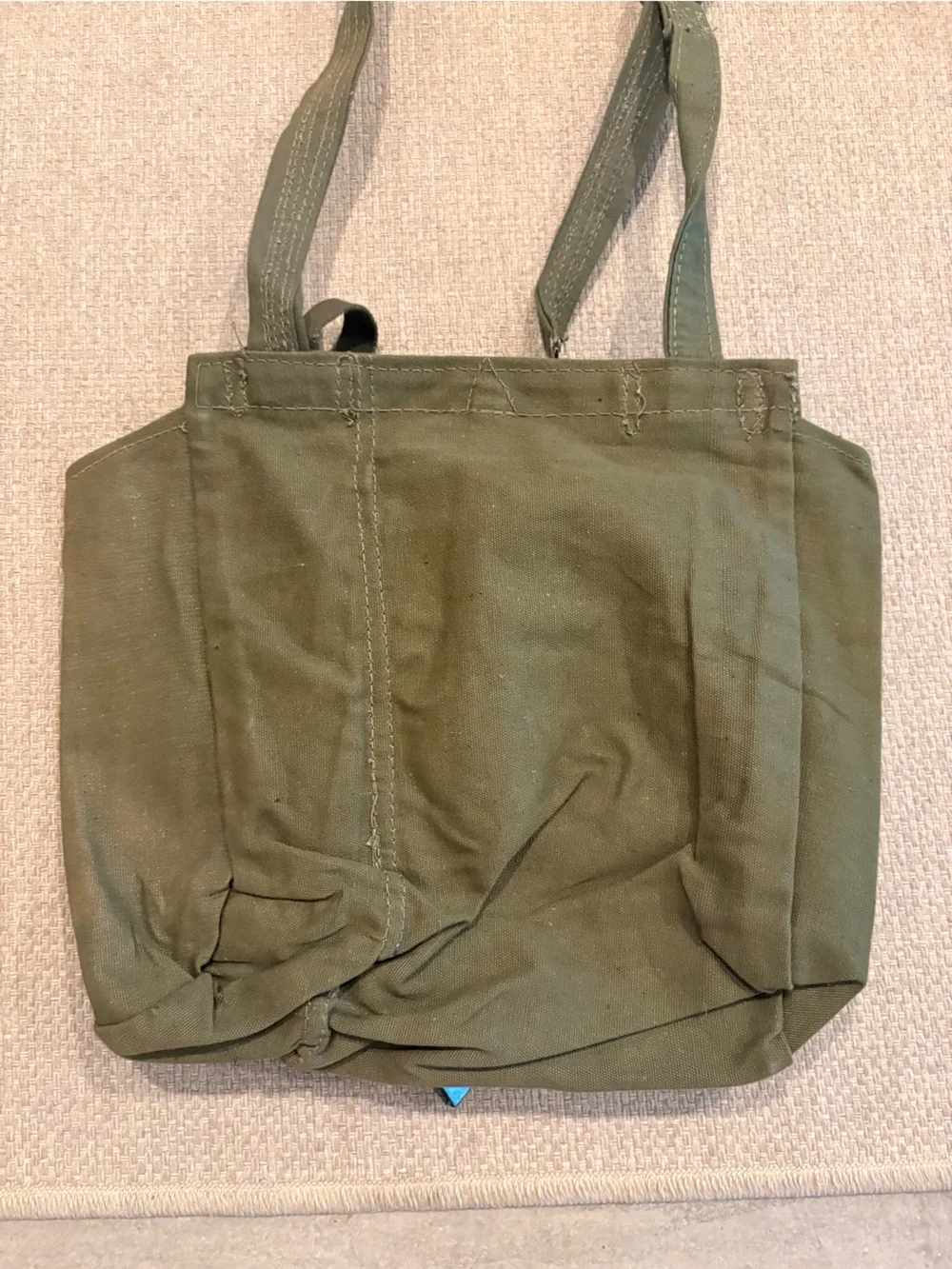 Men's military Green tote Field Bag - Military Style Shoulder Bag size MEDIUM